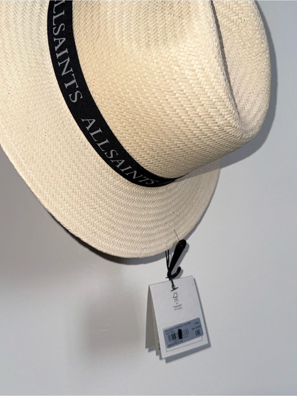 All Saints Straw Fedora Hat